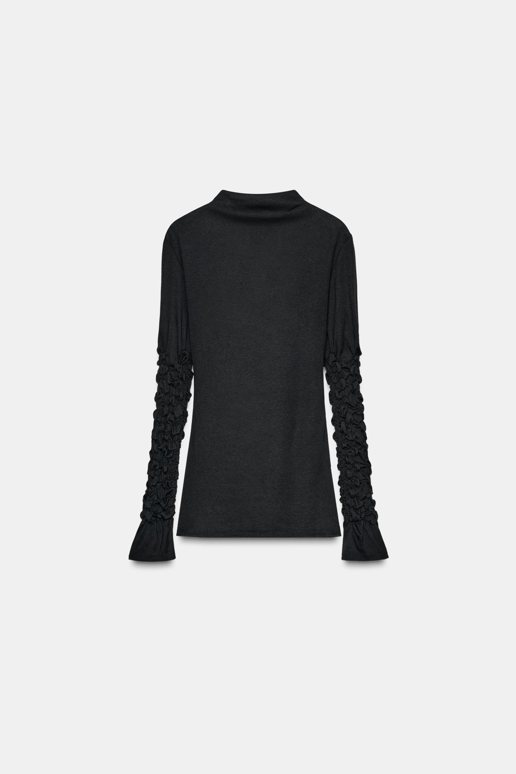 LONG SLEEVE MOCK NECK TOP